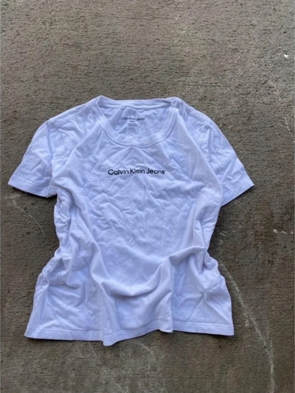 Calvin Klein Jeans White Short Sleeve Logo Tee